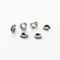 Detail of six silver-grey metal letter G charms with 1.8mm hole for DIY jewelry making - Letter G / Silver Gray