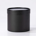 Minimalist matte black round mini flower gift box for DIY floral arrangements - Fashion Black