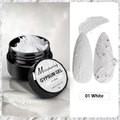 Macro de Gel de Yeso 01 Blanco con acabado arenoso para diseños de nail art en relieve - Gel de Yeso 01 (Blanco)