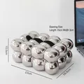 Boîte à mouchoirs moderne en céramique argentée avec design créatif à bulles - Boîte à Mouchoirs Guimauve Style Bulle - Argent Galvanisé