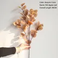 Autumn orange 84cm artificial apple leaf branch for modern home vase decoration - Eucalyptus Leaves-Autumn Color