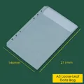 A5 size clear 6-hole binder pocket for organizers measuring 211mm x 146mm - A5 Loose Leaf 6-Hole Document Bag