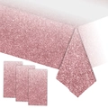 Rechteckige Tischdecke in Roségold-Glitzer mit funkelndem Metallic-Finish für Feiern - Roségold Farbverlauf