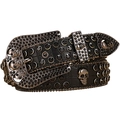 Black Belt Black Rhinestone Skull
