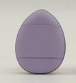 Purple teardrop finger puff with textured surface for dual-use makeup application - Purple