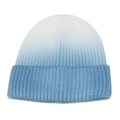 Detailed close-up of gradient tie-dye knit beanie showing ribbed texture and wide cuff - M (56-58cm) / Blue Gradient