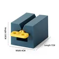 Blauwe en gele handmatige tandpastapers voor tubes, afmetingen 7x4x3,8cm - Donkerblauw + Geel