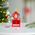 Calendario dell'Avvento creativo in legno con base rossa e albero di Natale decorato - Calendario Albero di Natale Rosso