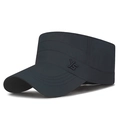 Schnelltrocknende schwarze Militärmütze mit YS-Stickerei für Sonnenschutz und Freizeit - Verstellbar / Marineblau