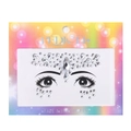 Silver face and body jewels with teardrop rhinestones for kids stage makeup - Style DE-7-3 / Clear