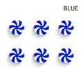 Blue and white spiral candy swirl ornament in resin for DIY Christmas tree decorations - 2.4cm / Blue