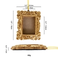 Gouden vintage fotolijst ornament voor de kerstboom met gedetailleerde afmetingen - Maat 11 / Goud