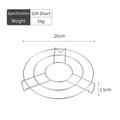 Support de cuisson vapeur rond en inox, diamètre 20cm et hauteur 2,5cm avec trépied - Fil 2,3mm 20# Bas (Diam 20cm/Haut 2,5cm)