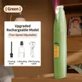 Tondeuse verte pour pattes d'animaux avec lampe LED et chargement USB à deux vitesses - Modèle rechargeable / Vert