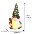Gnomo di Natale con cappello a maglia verde, barba luminosa e dettagli dimensioni - Verde