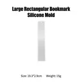 Large rectangular epoxy resin bookmark silicone mold with hole, size 19.3x2.9cm - Rectangular Bookmark - Large / Translucent