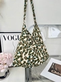Floral print canvas tote bag with vintage flower patterns and wide shoulder strap - Vintage Green Brown Floral(13#)