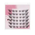 Self-adhesive cluster false eyelashes in Su Daji style with six rows of black fibers - Glue-Free Su Daji