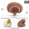 Realistic brown oyster mushroom figurine made of solid hard plastic for home decor - Oyster Mushroom (T15523)
