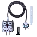 5-piece owl-themed silicone cover set for 20W charger in gray and black tones - Owl Grey / Five-Piece Set