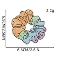 Detailed size specifications for a colorful scrunchie-shaped embroidered patch - Cartoon Patch 12# (Scrunchie)