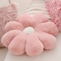 Close-up of pink flower-shaped plush pillow with soft texture and white stamen detail - Pink Petal Pillow (With Core) / 45cm