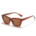 Occhiali da sole cat-eye tartarugati con lenti ambra e montatura quadrata da donna - Montatura Tartarugata Lente Tè