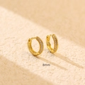 8mm gold-plated sterling silver hoop earrings with micro-pave cubic zirconia crystals - 8mm / 925 Silver / Gold