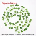 Ghirlanda di begonia artificiale da 2,1 m con foglie realistiche da 3-5 cm di diametro - Stile foglia di begonia