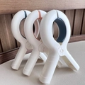 Strong plastic laundry clips in a set of 3 for heavy blankets and windproof clothes drying - Small - Khaki