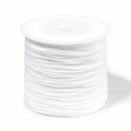 Detailed macro view of white 0.8mm nylon cord roll for DIY jewelry weaving and crafts - 0.8mm Diameter (Approx. 90m/Roll) / White