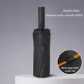 Automatic folding umbrella in Obsidian Black with 105cm diameter and reinforced frame - 144-ribbed - 16k5+4 Automatic Umbrella Black / Gift Box Not Included
