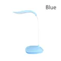 Lampada da scrivania LED blu con collo flessibile e base a sensore touch - Confezione in scatola / Ricaricabile Blu