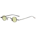 Lunettes de soleil steampunk avec monture en métal gris et verres jaunes clairs - Monture Gunmetal Verres Verts