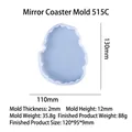 Irregular wave pattern silicone coaster mold model 515C for DIY resin mirror casting - Mirror Coaster Mold 515C