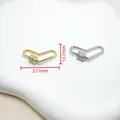 Mikro-Zirkonia-Kupfer-Schraubverschlüsse in Gold und Silber für DIY-Schmuckherstellung - Karabiner / 18K Vergoldet