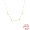Elegant 925 sterling silver MAMA letter necklace in gold finish for women - 925 Silver / Gold