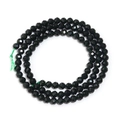 Faceted natural stone loose beads in deep green finish for DIY jewelry bracelets - Green Sandstone