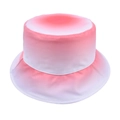 Dettaglio della transizione sfumata dal rosa al bianco sul cappello alla pescatora - Taglia unica / Rosa Gradiente