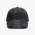Men's quick-dry black baseball cap with breathable fabric and reinforced brim details - Adjustable / Black