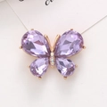 Exquisites lila Kristall Schmetterling Charm mit goldener Legierung für Schmuck und Zubehör - Lila