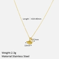 Detalles del collar de hoja de ginkgo y perla con longitud 410+40mm y un peso de 2,3 gramos - 41+4cm / Dorado