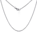 Detailansicht der polierten Edelstahl-Gliederkette mit sicherem Karabinerverschluss - 2.0mm*55cm / Silber