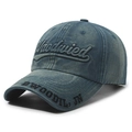 Gorra de béisbol de tela vaquera lavada con bordado y texto D WOODIL JN en la visera - Ajustable / Verde
