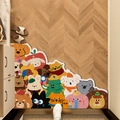 Tappeto d'ingresso antiscivolo in PVC a forma di animale con texture a riccio per casa - 40*60cm / Vitalità Carina - Sinistra