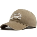 Gorra de béisbol retro de algodón lavado en beige con bordado Florida y visera curva - Ajustable / Caqui