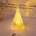 Detail der Kristalltextur-Weihnachtsbaum-Nachtlicht mit warmgelbem LED-Sternenglühen - Warmweißes Licht Weihnachtsbaum