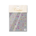 Close-up of 5D embossed nail art stickers with colorful graffiti flowers and stars - Graffiti Style (to1242)