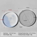 Set of round silicone coaster molds for resin, size 11.8x11.8x1.2cm for DIY resin crafts - Round J-143
