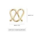 Golden S990 silver jewelry clasp featuring an M-shaped wavy hook design for bracelets - 990 Silver M Clasp Gold / 1x1.1cm